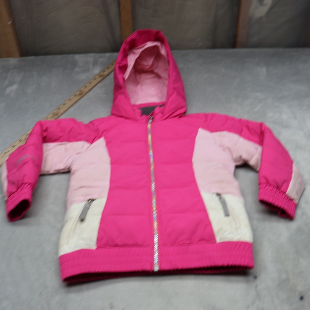 Spyder Zadie Jacket Girls 3 Pink Insulated Exo Shield Winter Hooded Light Puffer